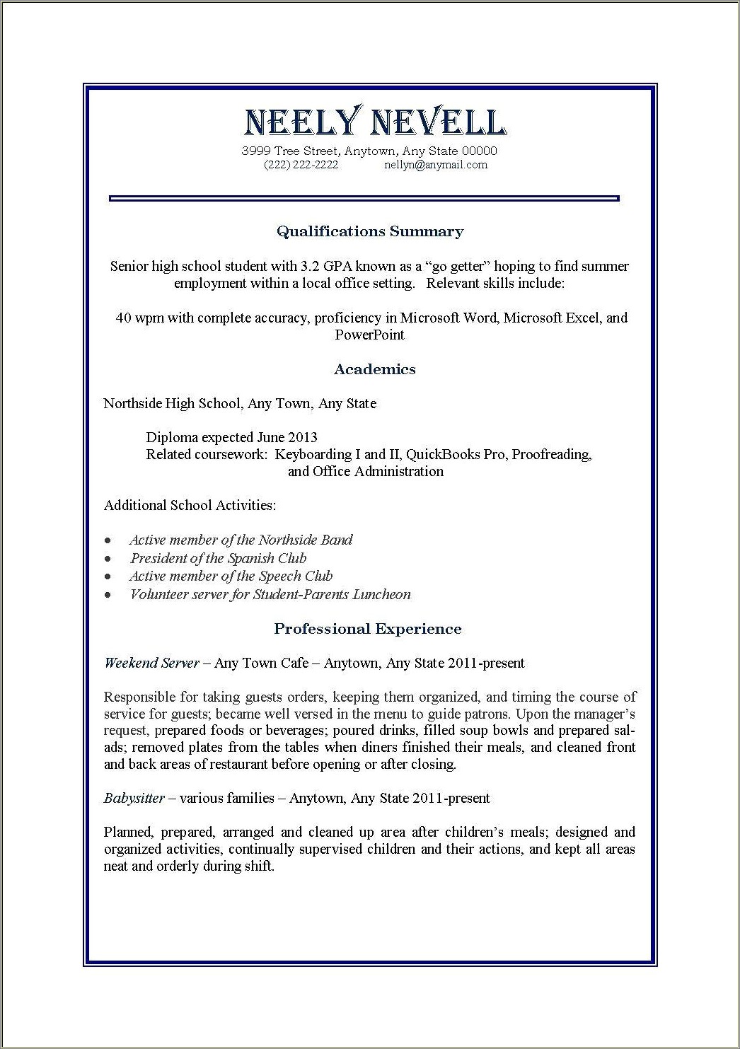 Job Resume Examples Pdf Job Resume Examples Pdf