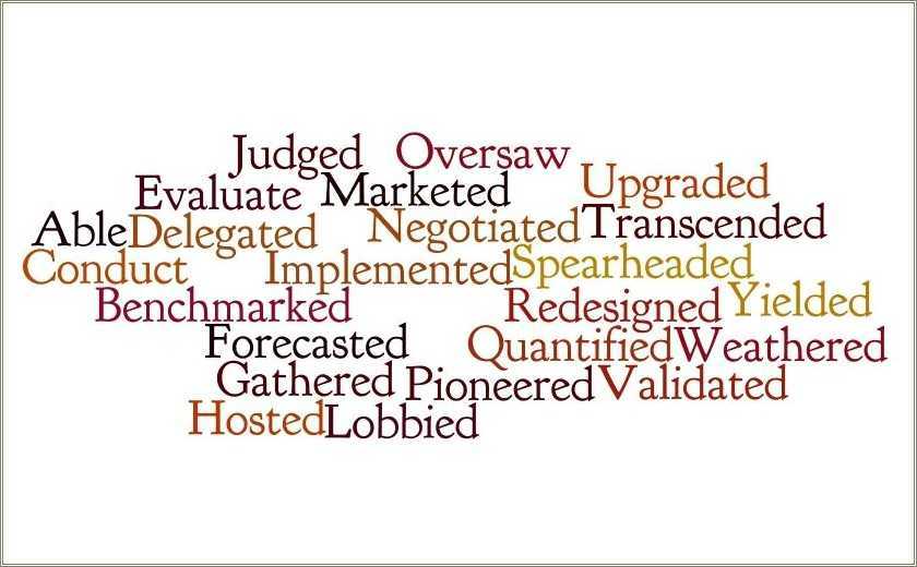 Good Words To Use On Resume