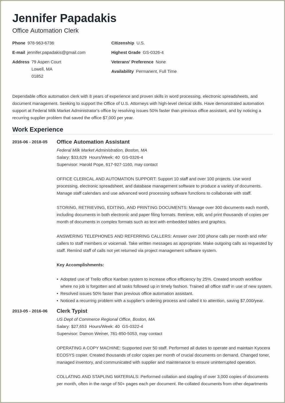 Health Services Management Air Force Resume