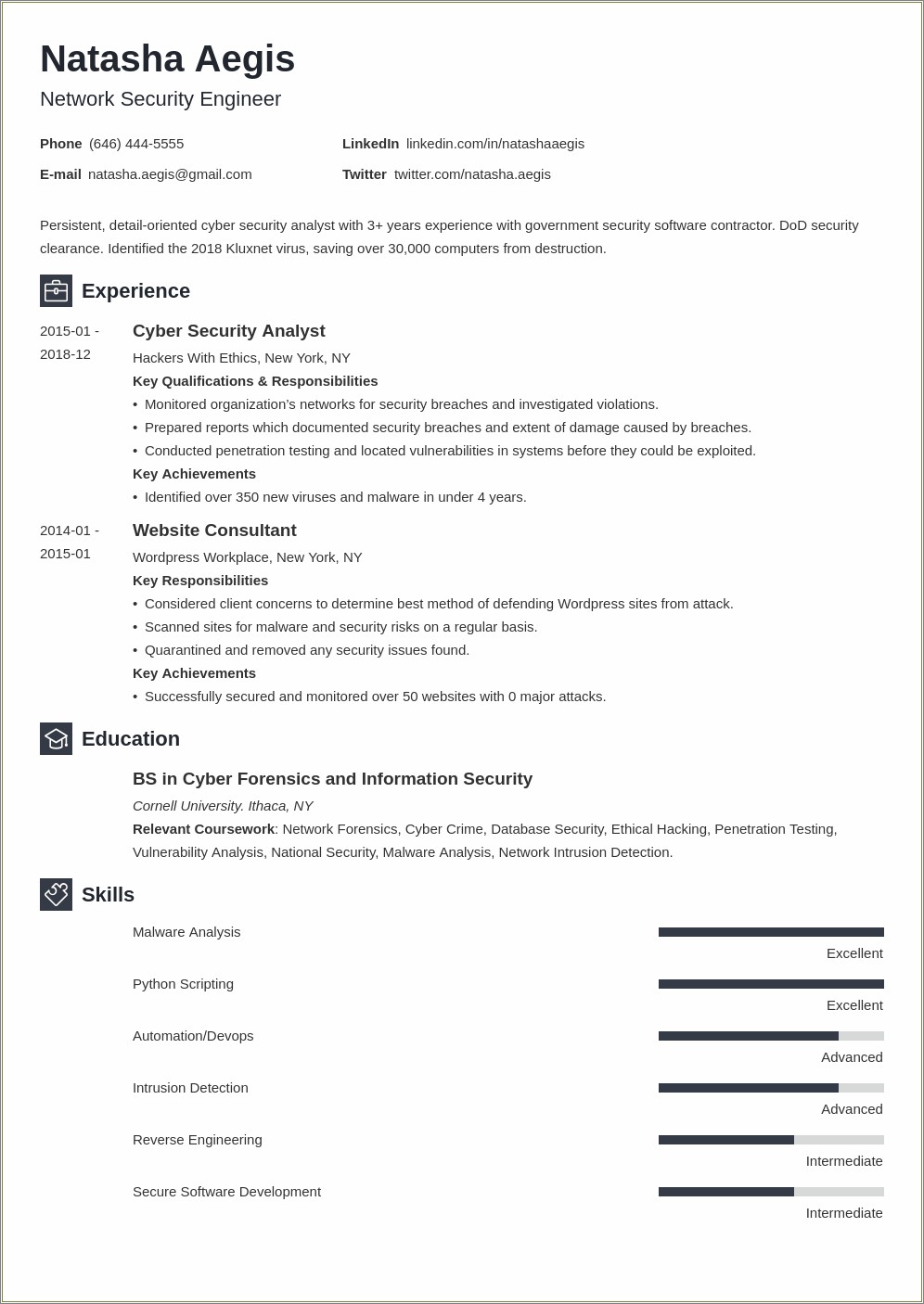 Held Secret Clearance On Resume Example Resume Example Gallery
