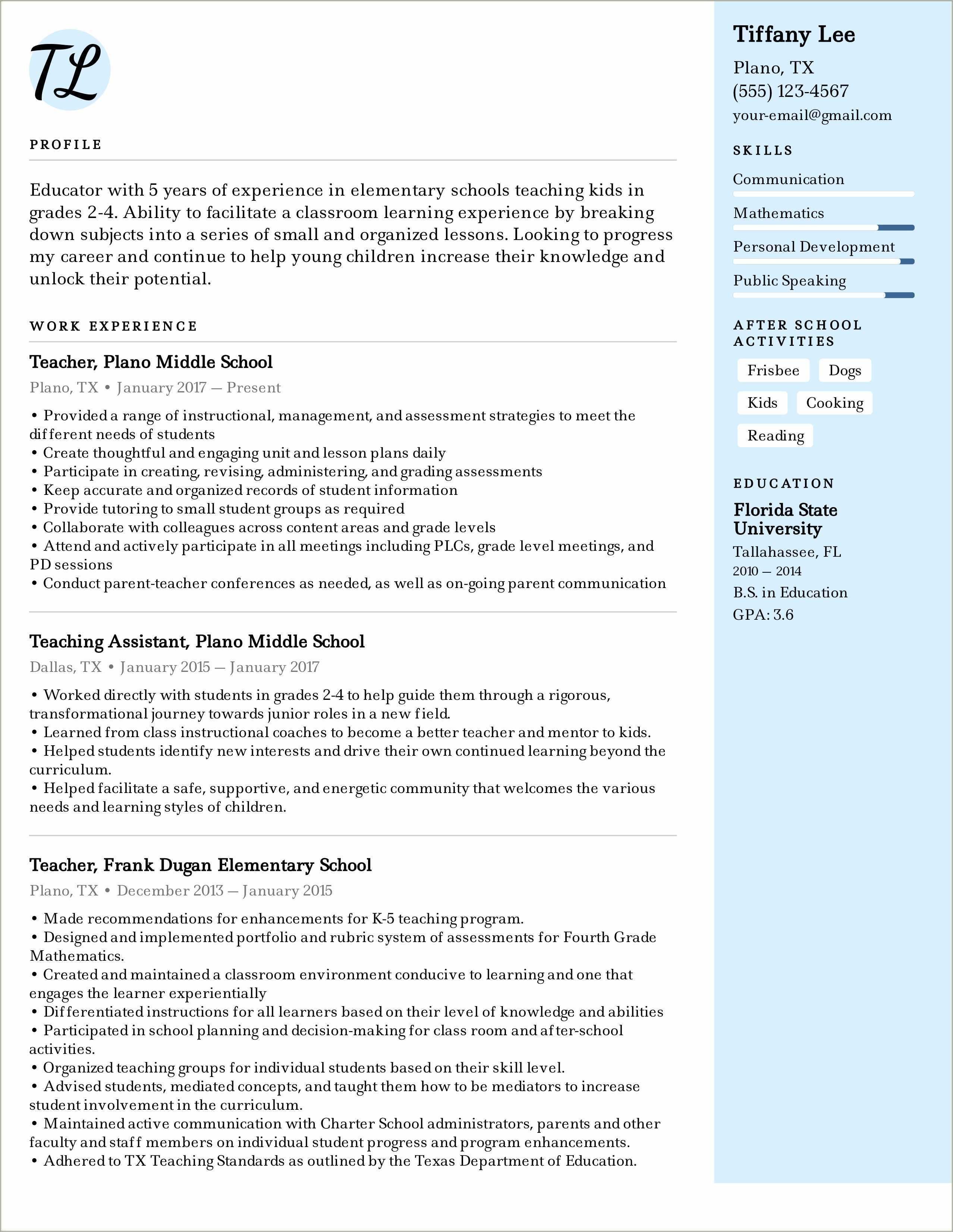 High School Activity Resume Examples Resume Example Gallery High School Activity Resume Examples Resume Example Gallery