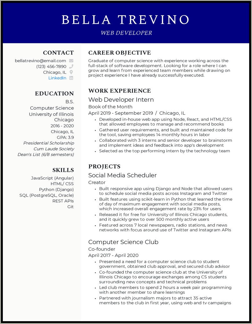 High School Resume Examples No Experience