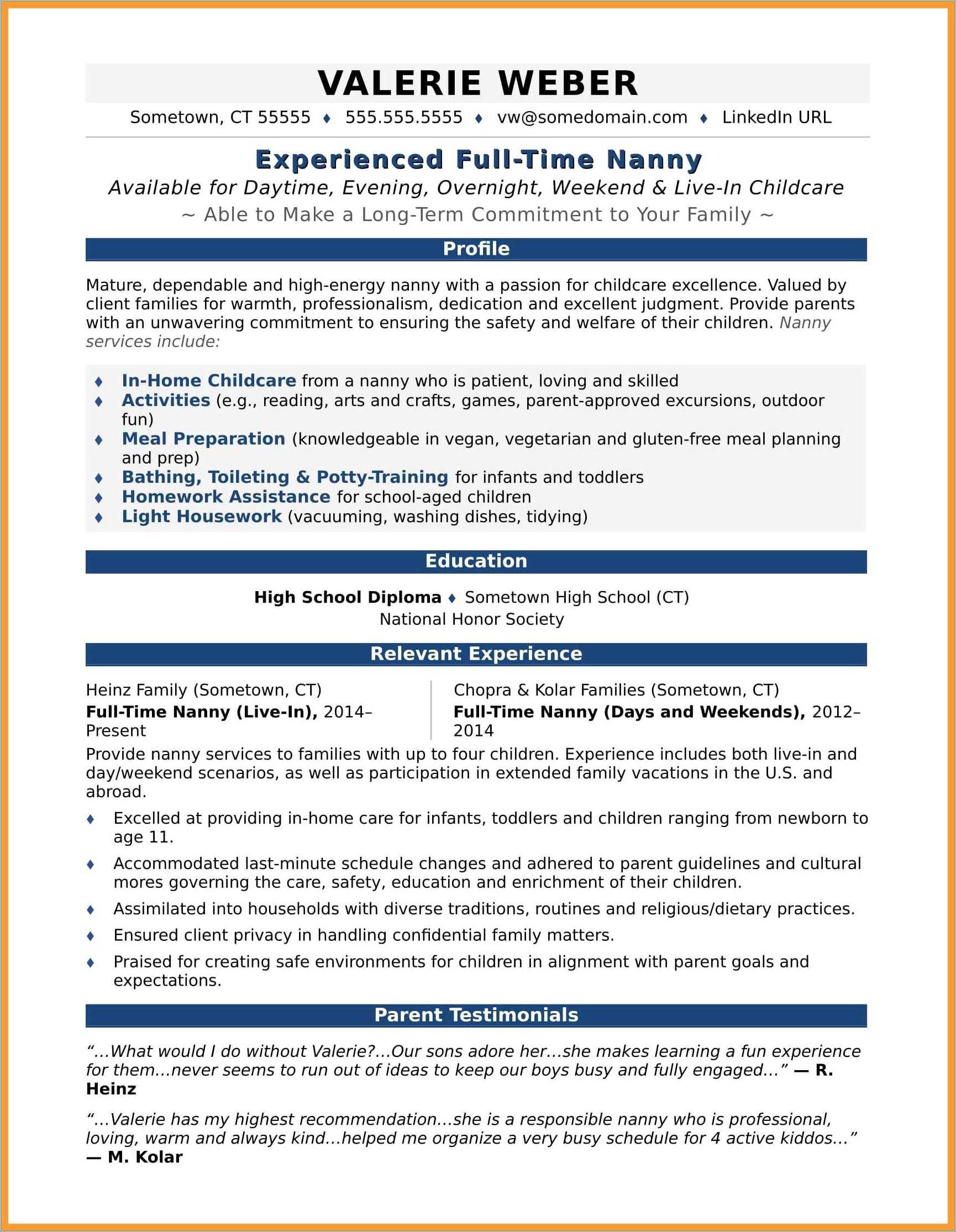 High School Resumes Examples Seeking