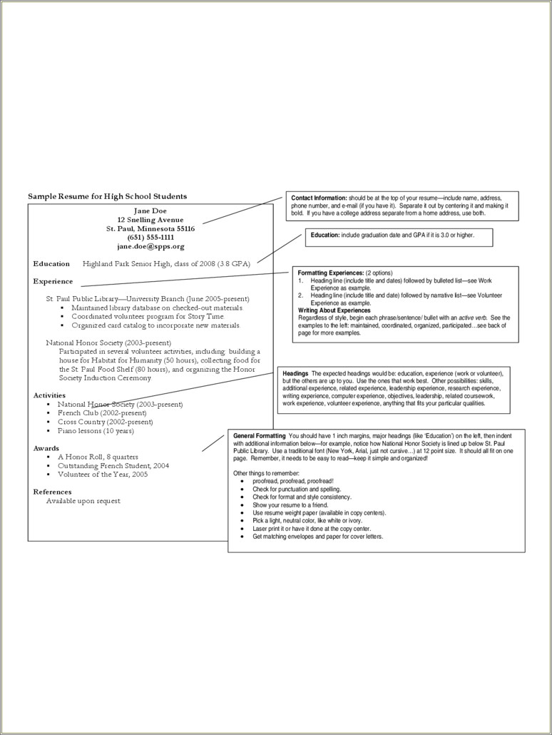 High School Student Resume Template Microsoft Word Resume Example Gallery