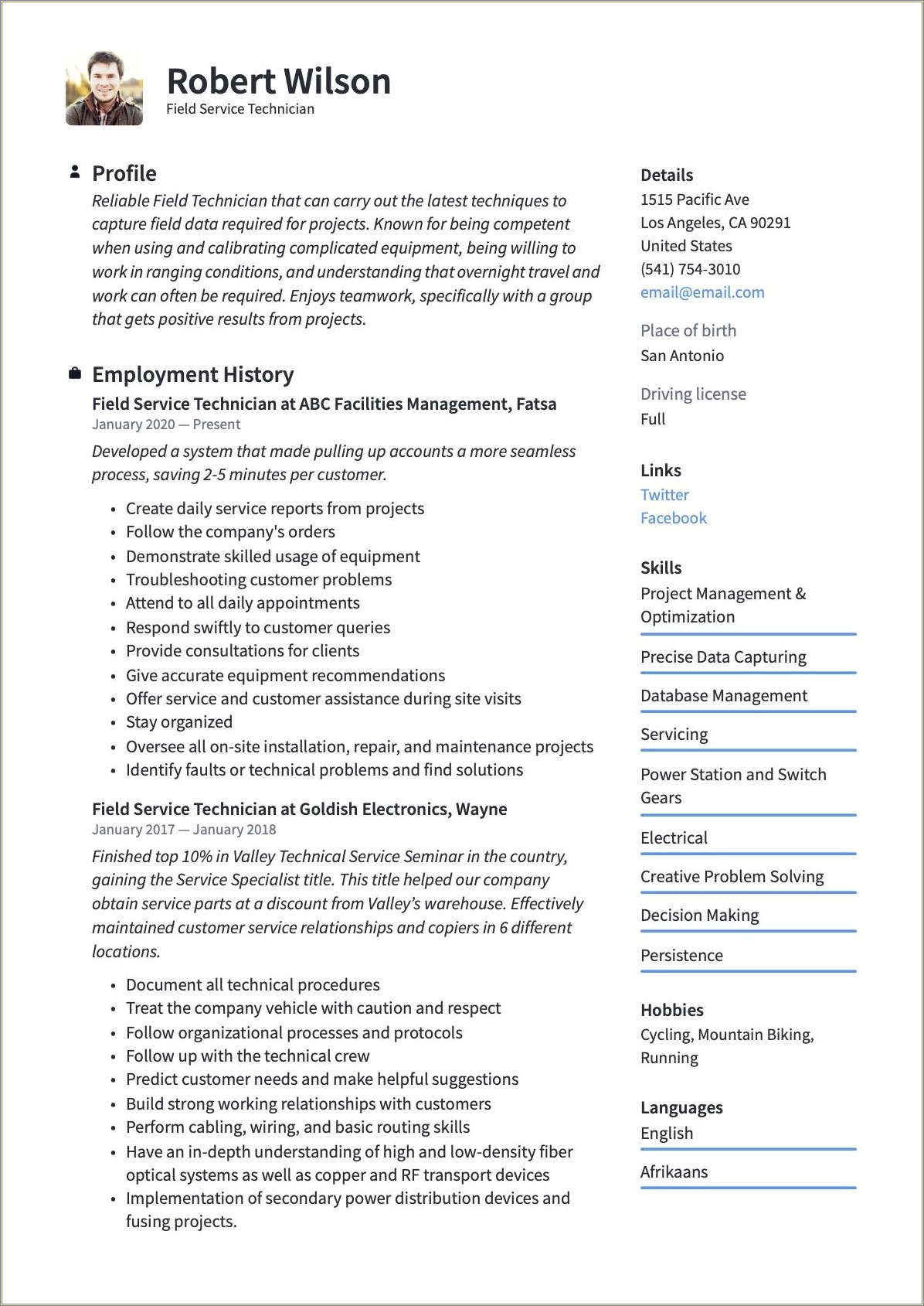 instrument-commissioning-technician-sample-resume-resume-example-gallery