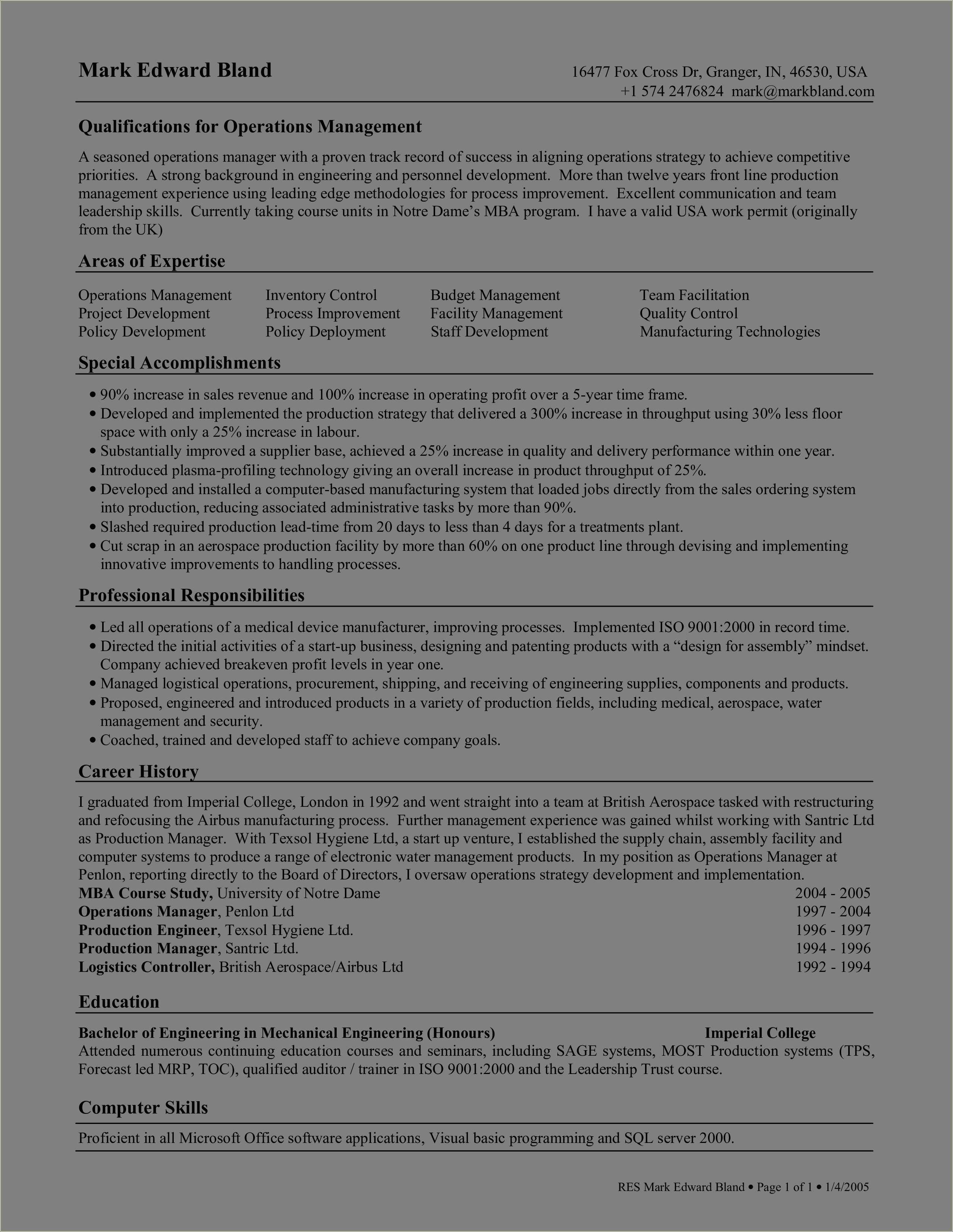 Inventory Control Manager Resume Model Resume Example Gallery