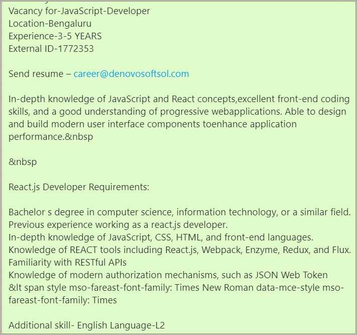 Java Developer With Sql Resume 3 Years Experience