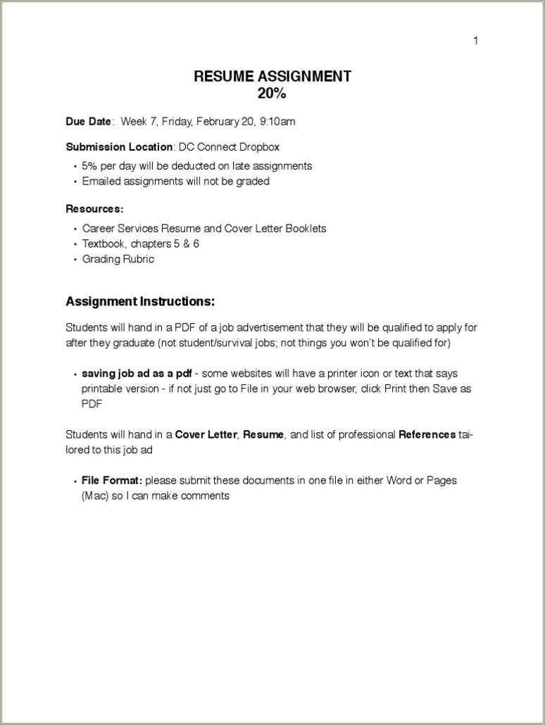 Job Application Letter And Resume Pdf
