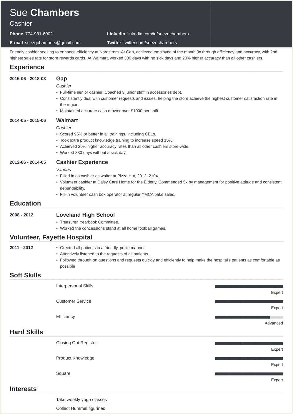 Job Description Resume For Finish Line Cashier Resume Example Gallery