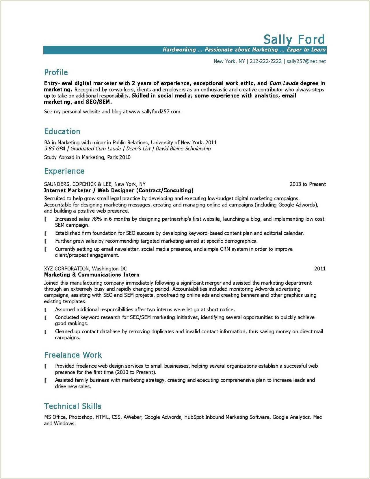 kelley resume help