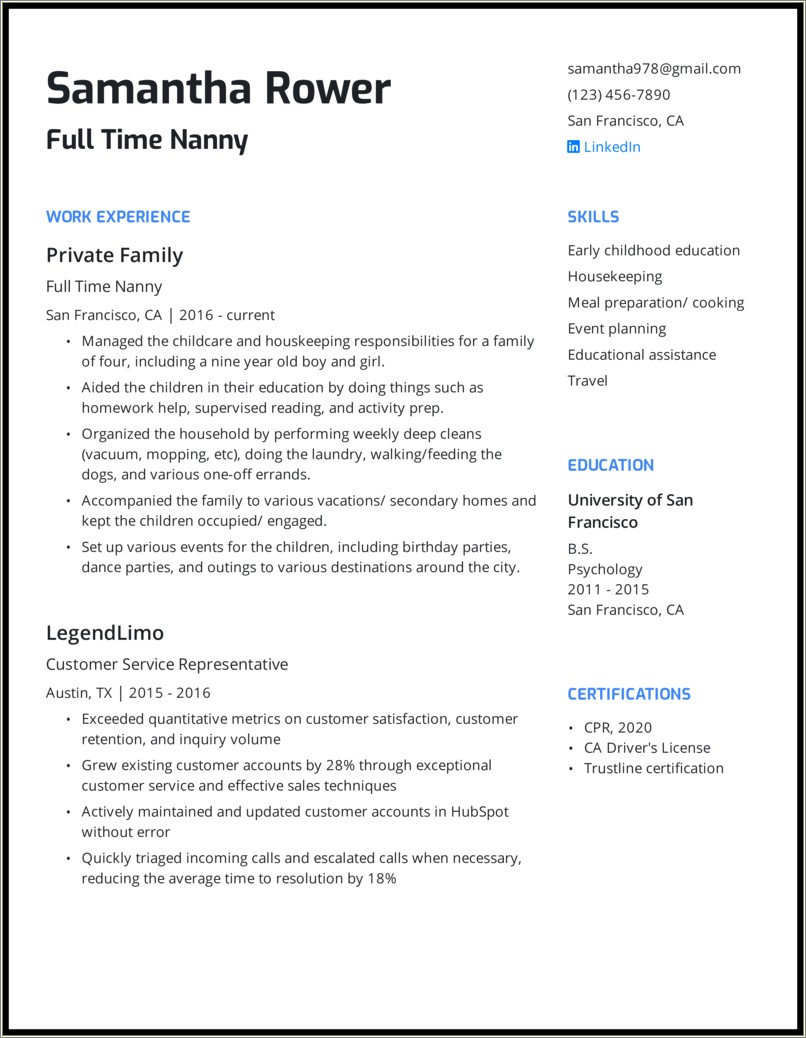 License And Certification Resume Examples