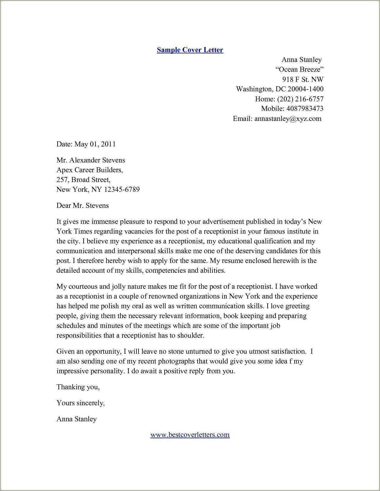 Lineman Resume Cover Letter Examples Resume Example Gallery