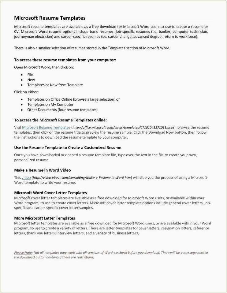 Make Your Own Resume Microsoft Word Resume Example Gallery