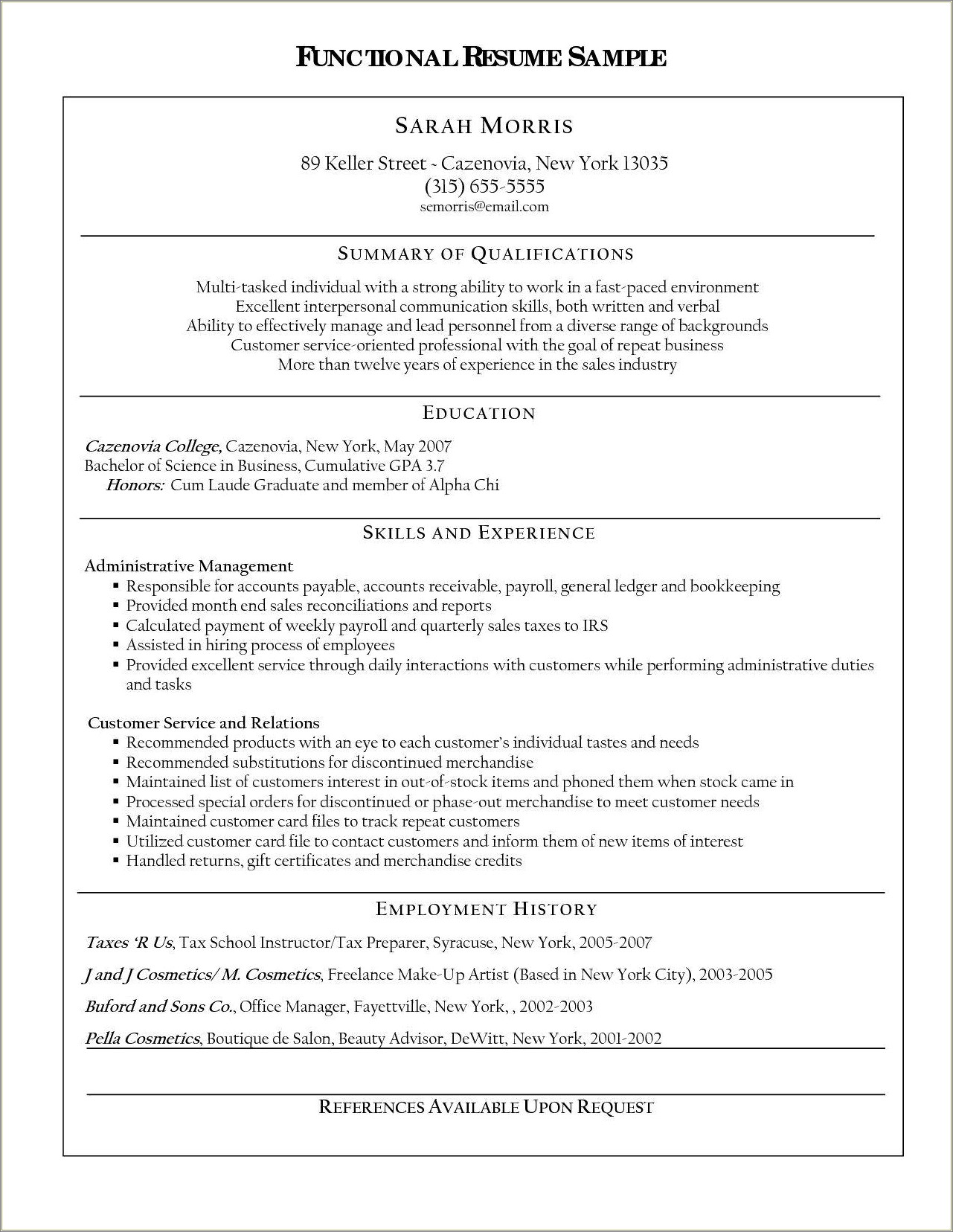 Makeup Artist Job Description Resume Resume Example Gallery