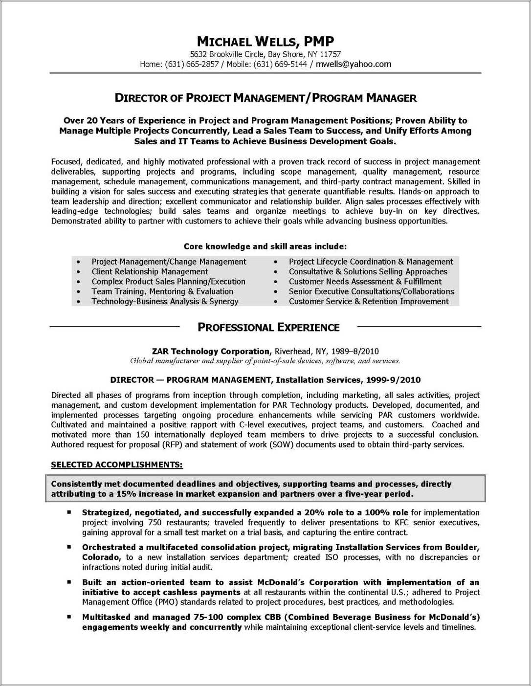 Managed Care Executive Resume Examples