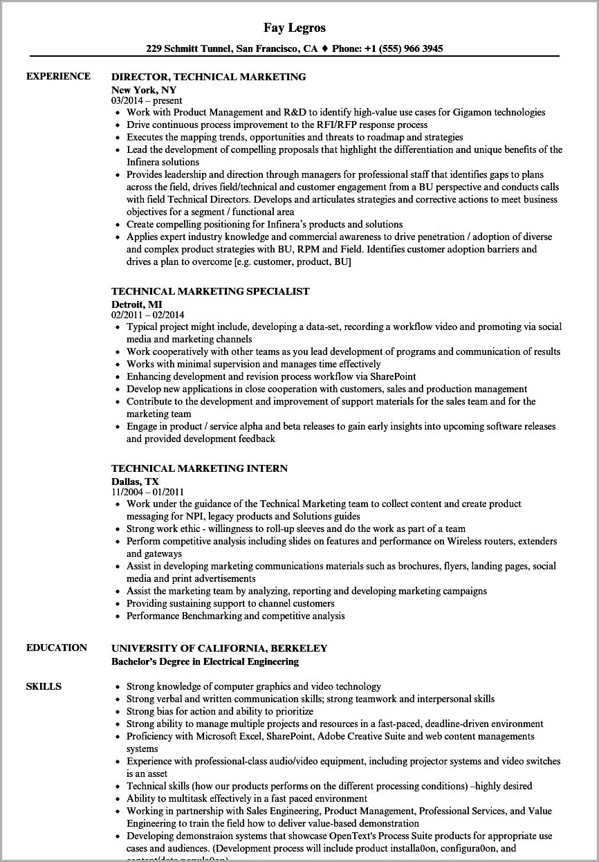 Marketing skills examples for resume resume example gallery