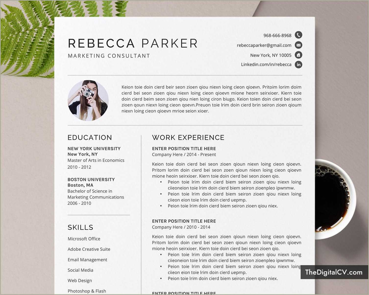 Modern Resume Template Free Download Pdf Resume Example Gallery