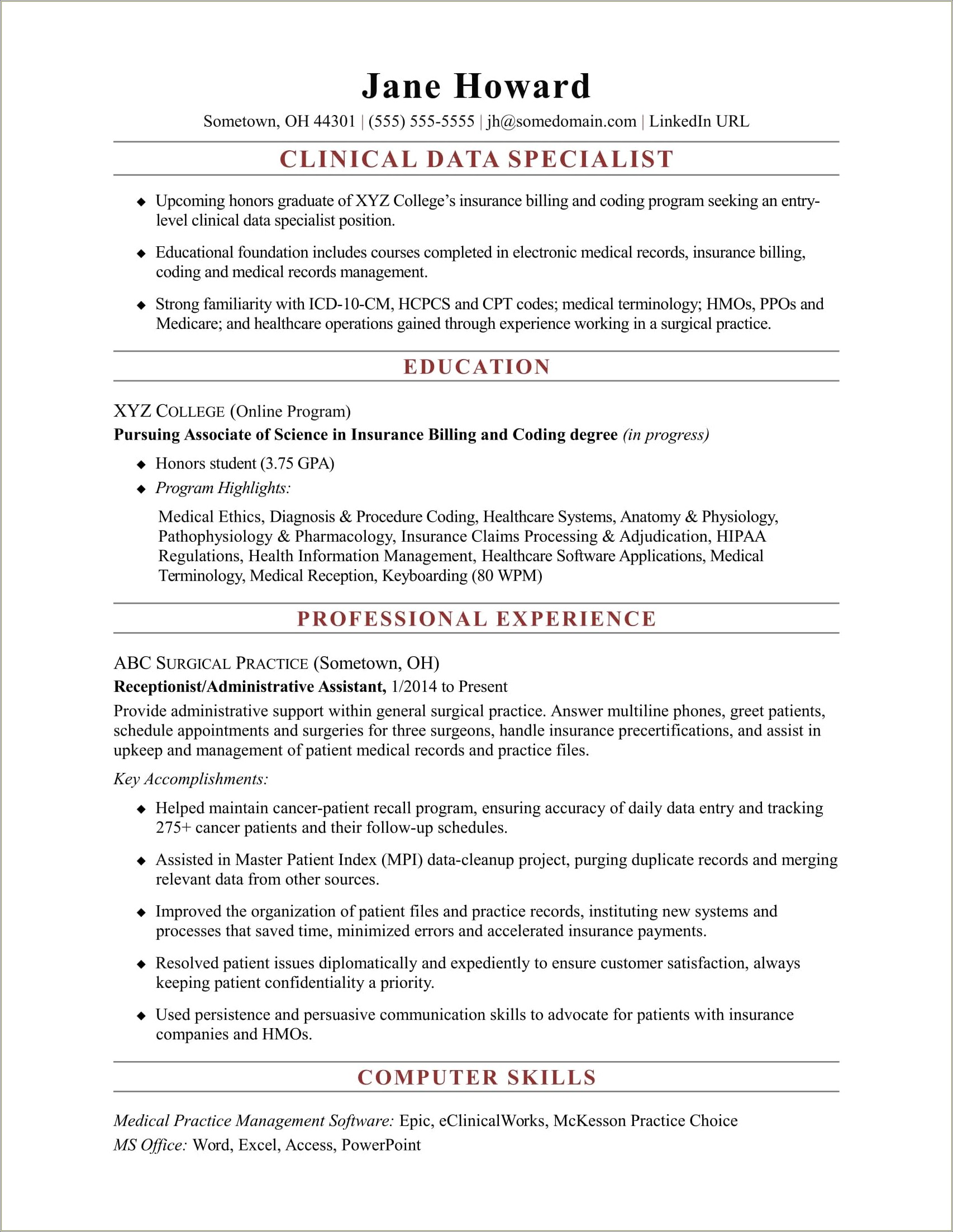 Sample Resume With Excel Experience - Ms Excel Experience Sample Resumes 