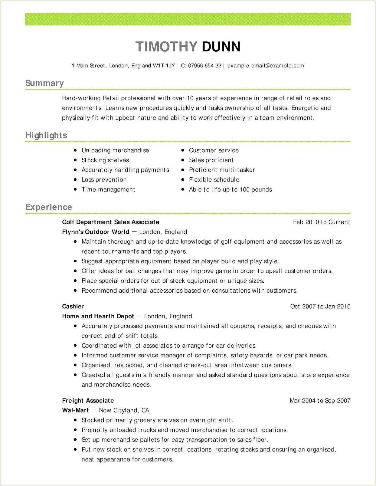 Multi Store Manager Resume Samples Resume Example Gallery