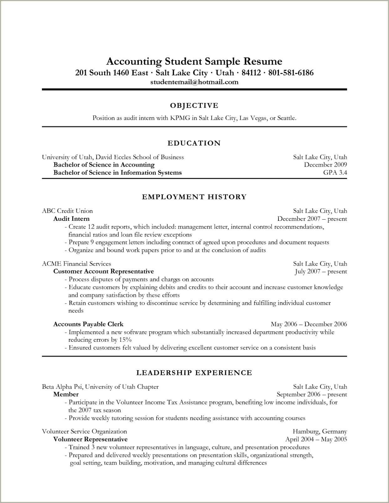 New It Objective Resume Example