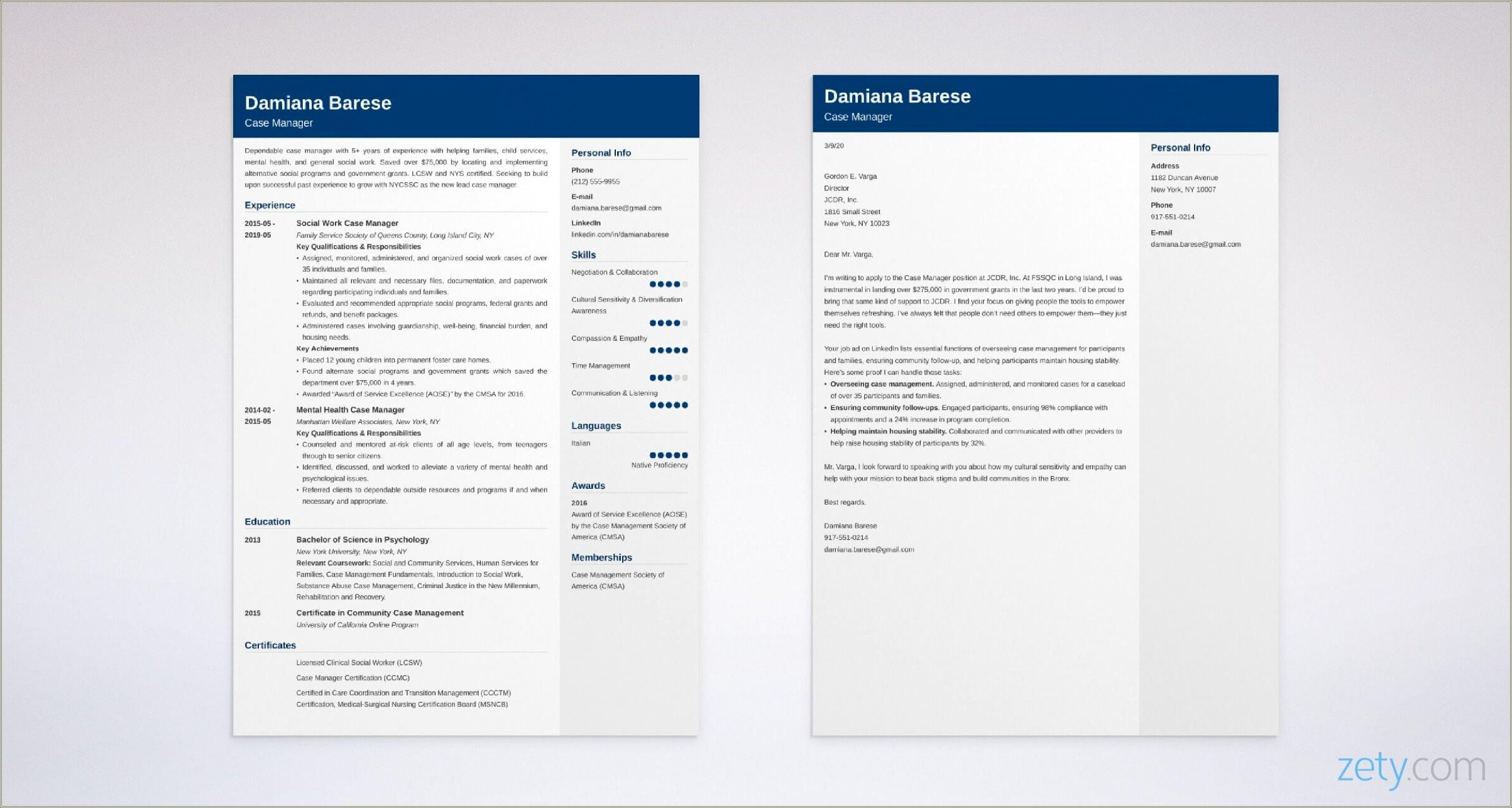 Nurse Case Manager Resume Cover Letter - Resume Example Gallery