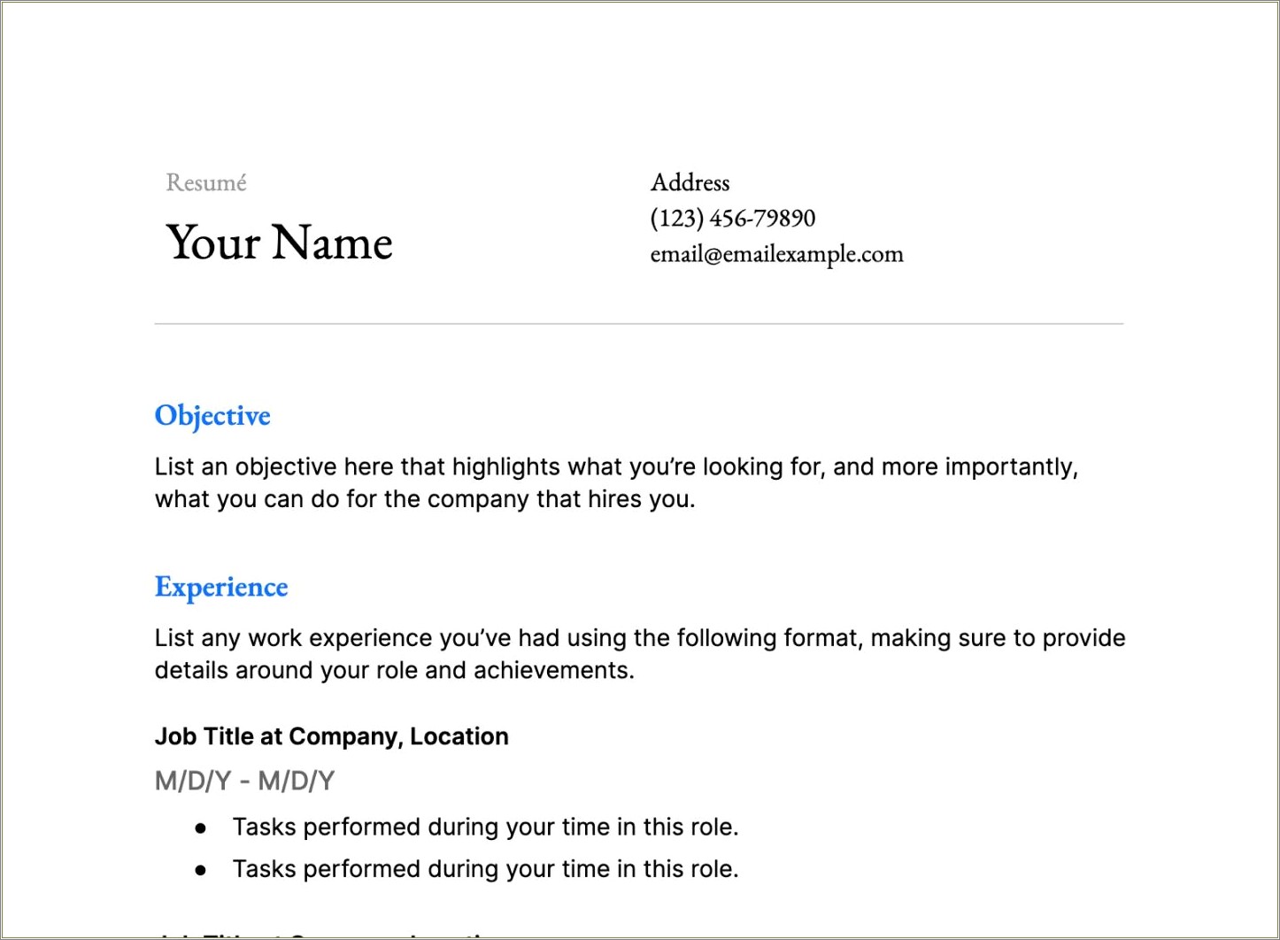 Objective For Moving Company Resume