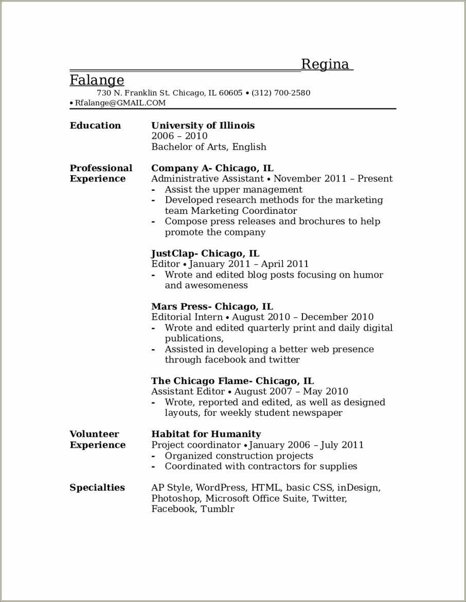 Objective For Resume For Company