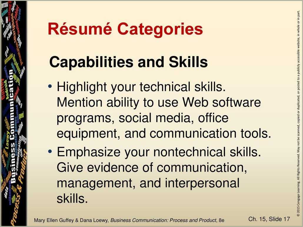 Machine And Equipment Skills For Resume Resume Example Gallery