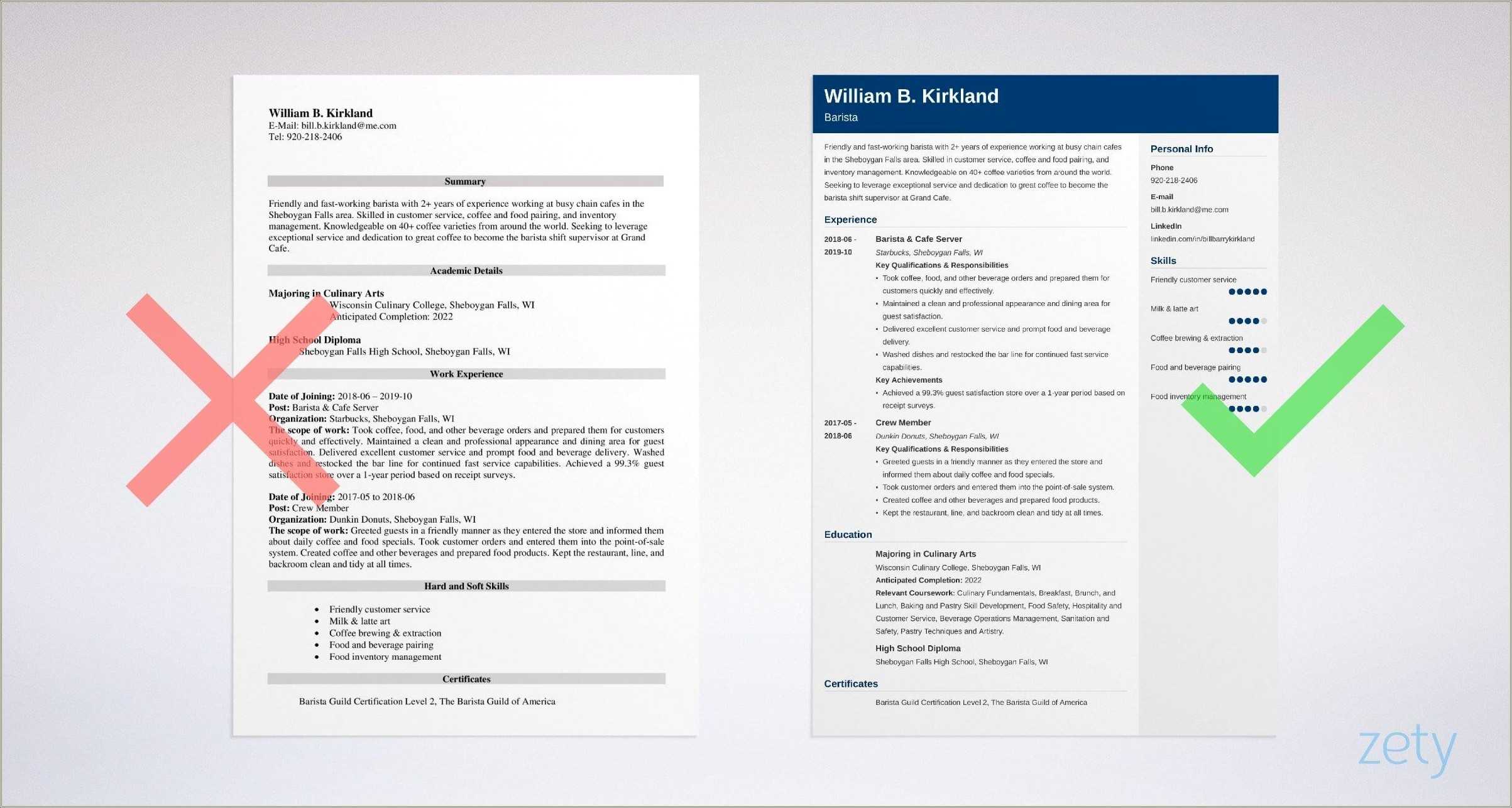 Organized Team Member Resume Example