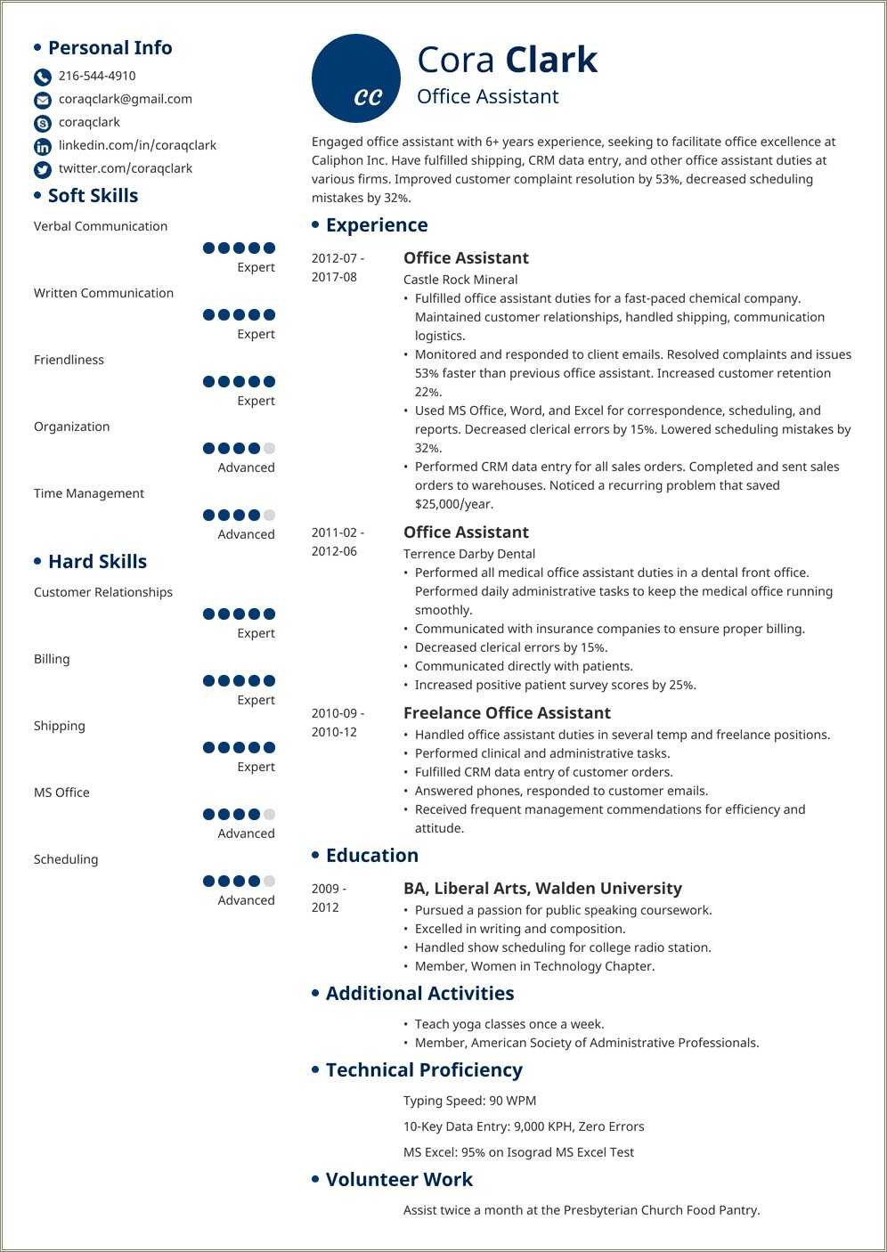 pantry boy resume format in word