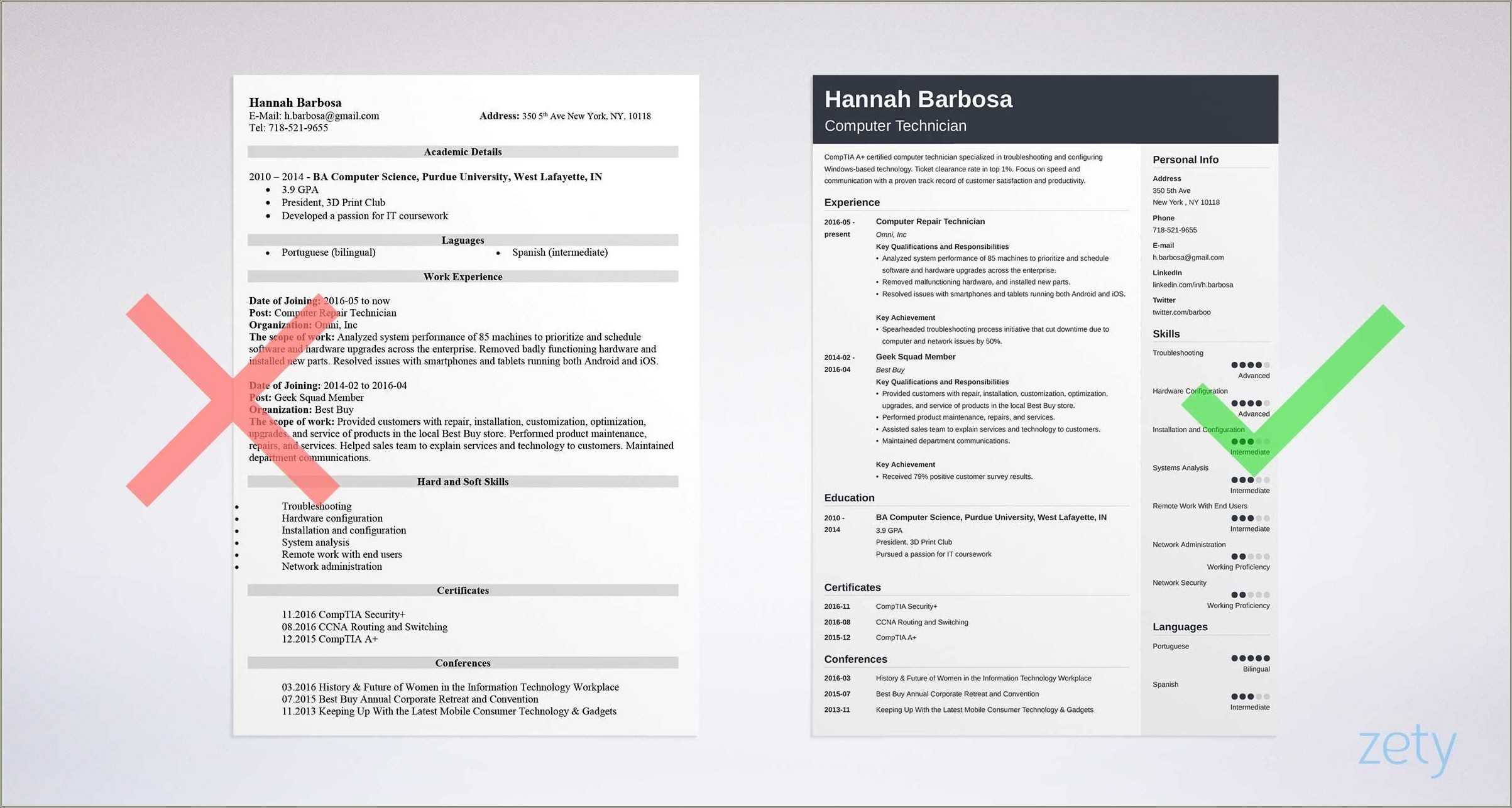 Pc Repair Technician Resume Sample