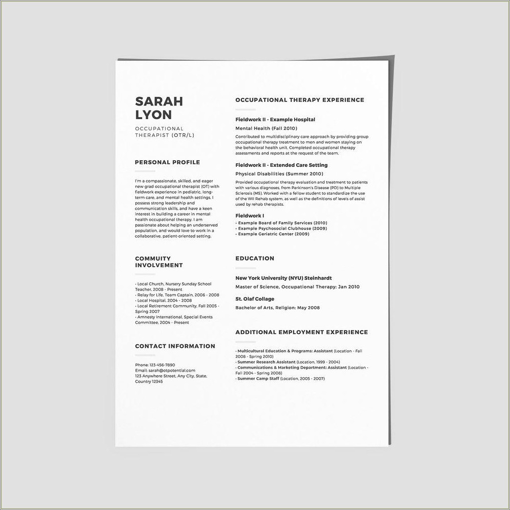 Physical Therapy Student Resume Objectives