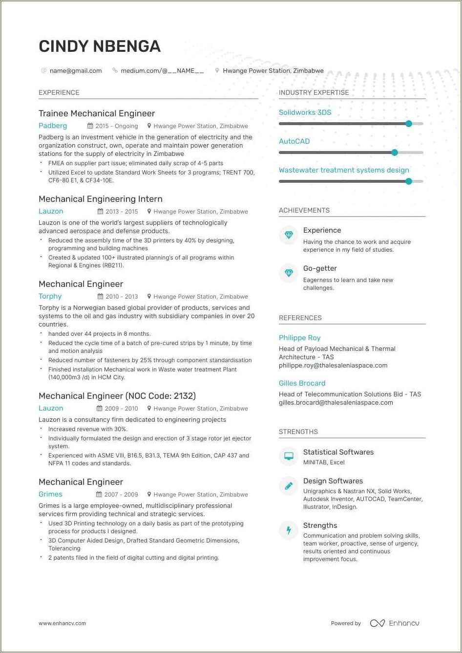 Power Plant Mechanical Engineer Resume Sample Resume Example Gallery