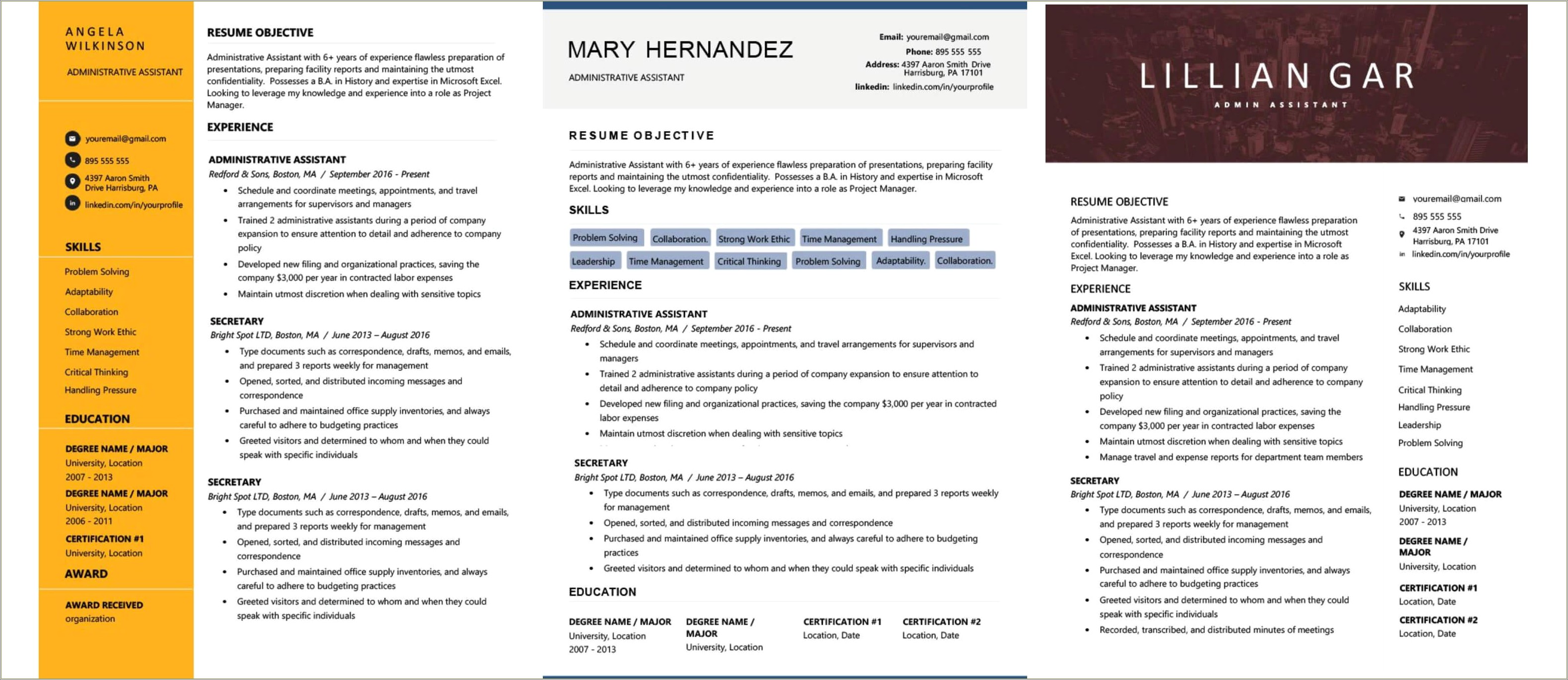 Practice Completing A Job Resume
