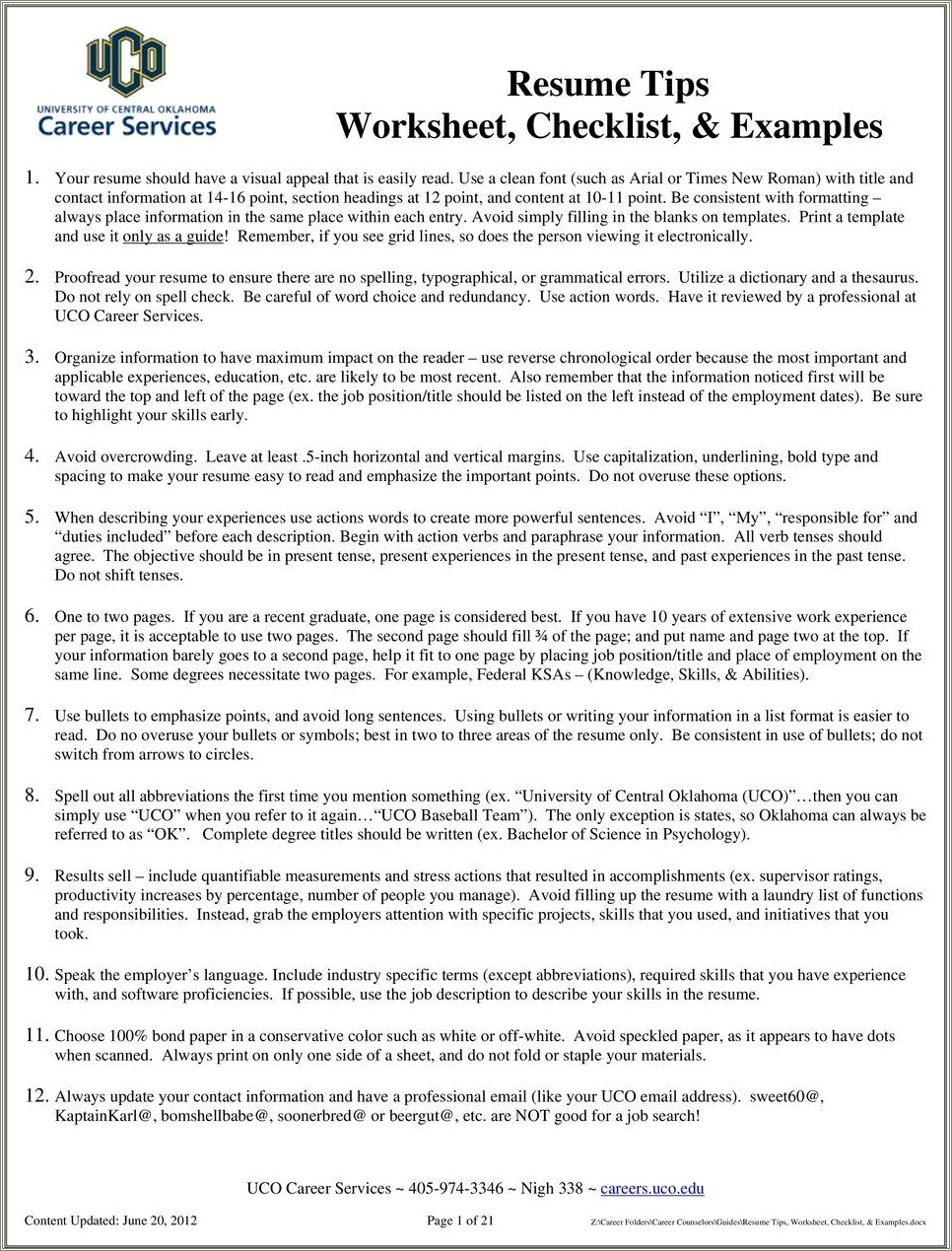 Present Tense In Resume For Current - Present Tense For Current Job In Resume