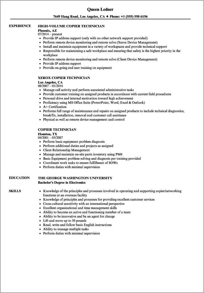 Example Resume For Screen Printer Resume Example Gallery