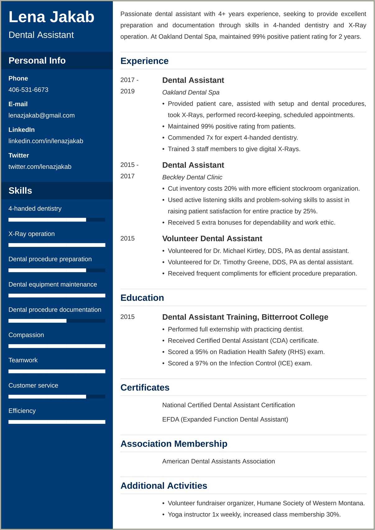 problem solving resume sample
