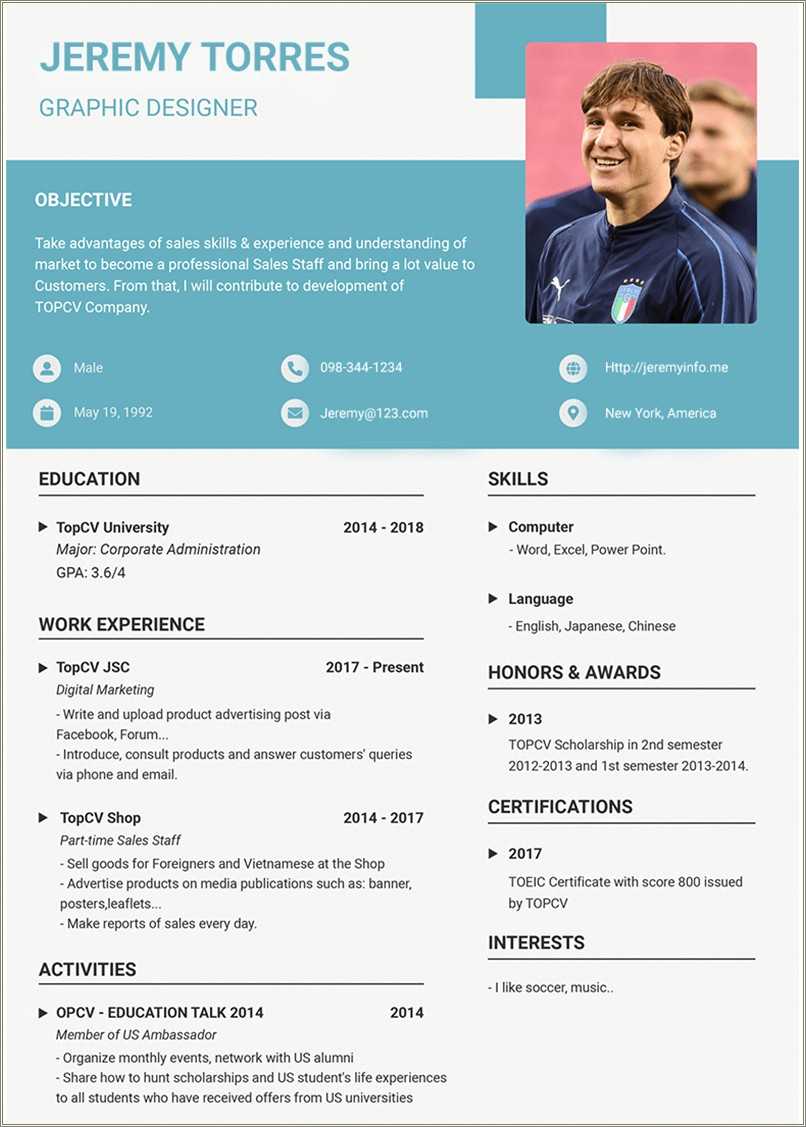 Professional Resume Cv Template Free