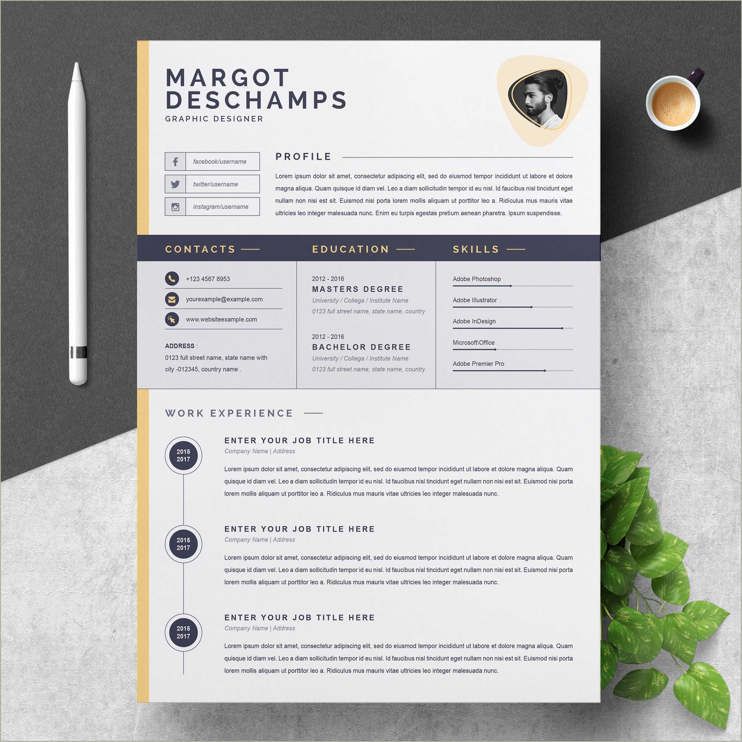 Professional Resume Word Templates Free