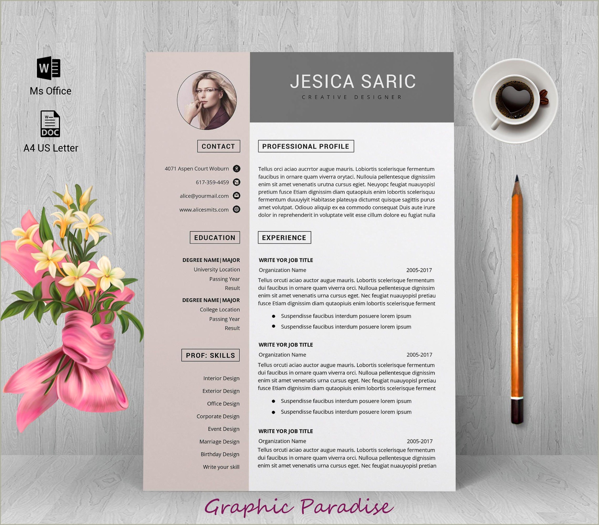 Professional Us Resume Template Free