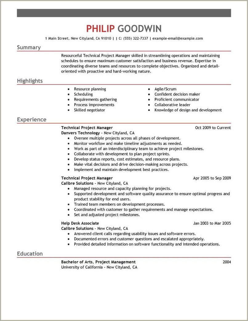 capstone project on resume example