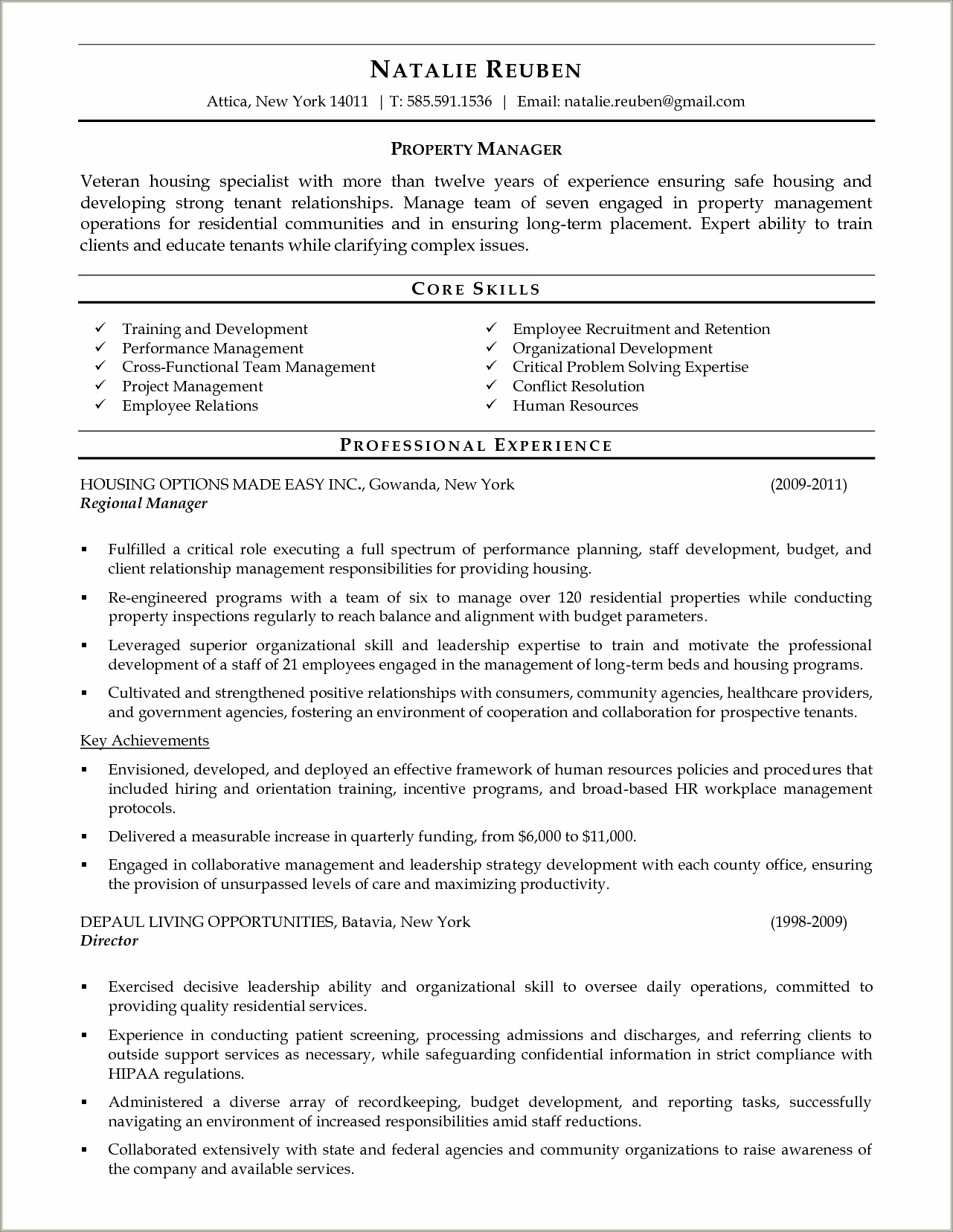 Property Management Resume Cover Letter Examples Resume Example Gallery