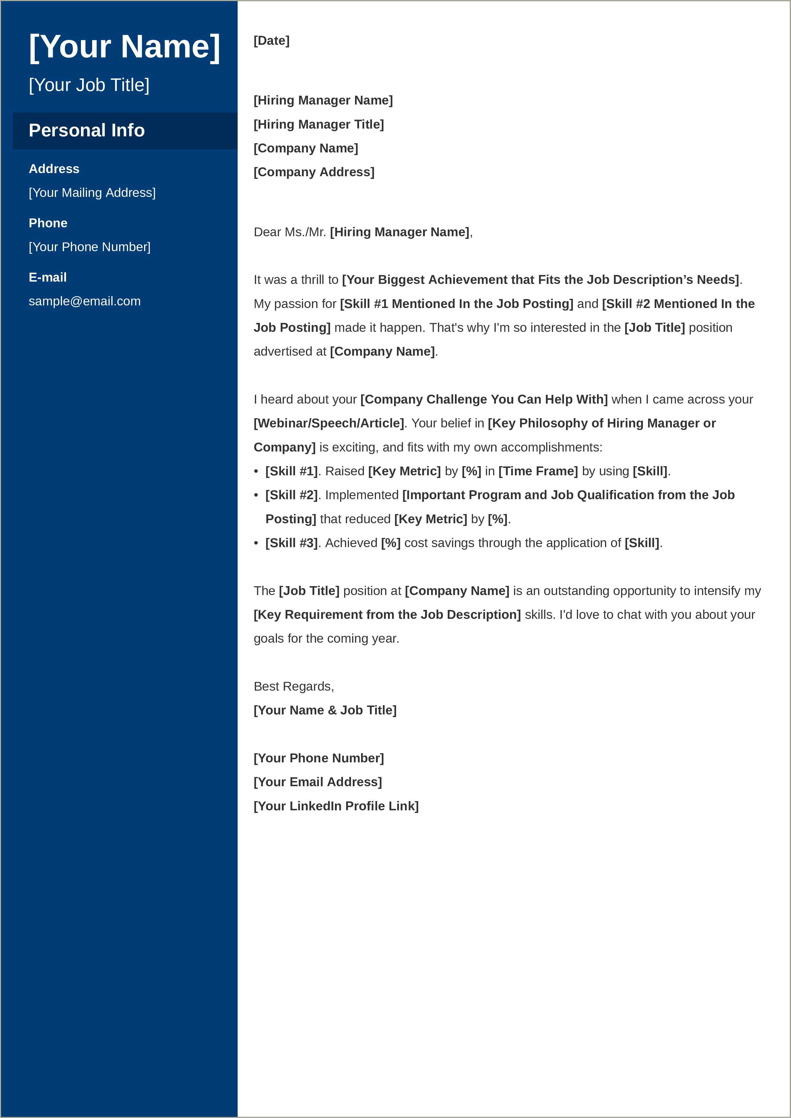 Resume And Cover Letter Email Sample - Resume Example Gallery