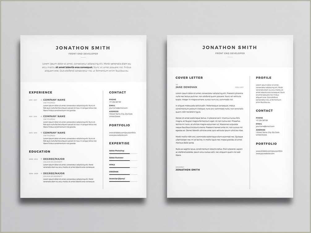 Resume And Matching Cover Letter Templates Resume Example Gallery resume-and-cover-letter-as-a-single-document-resume-example-gallery