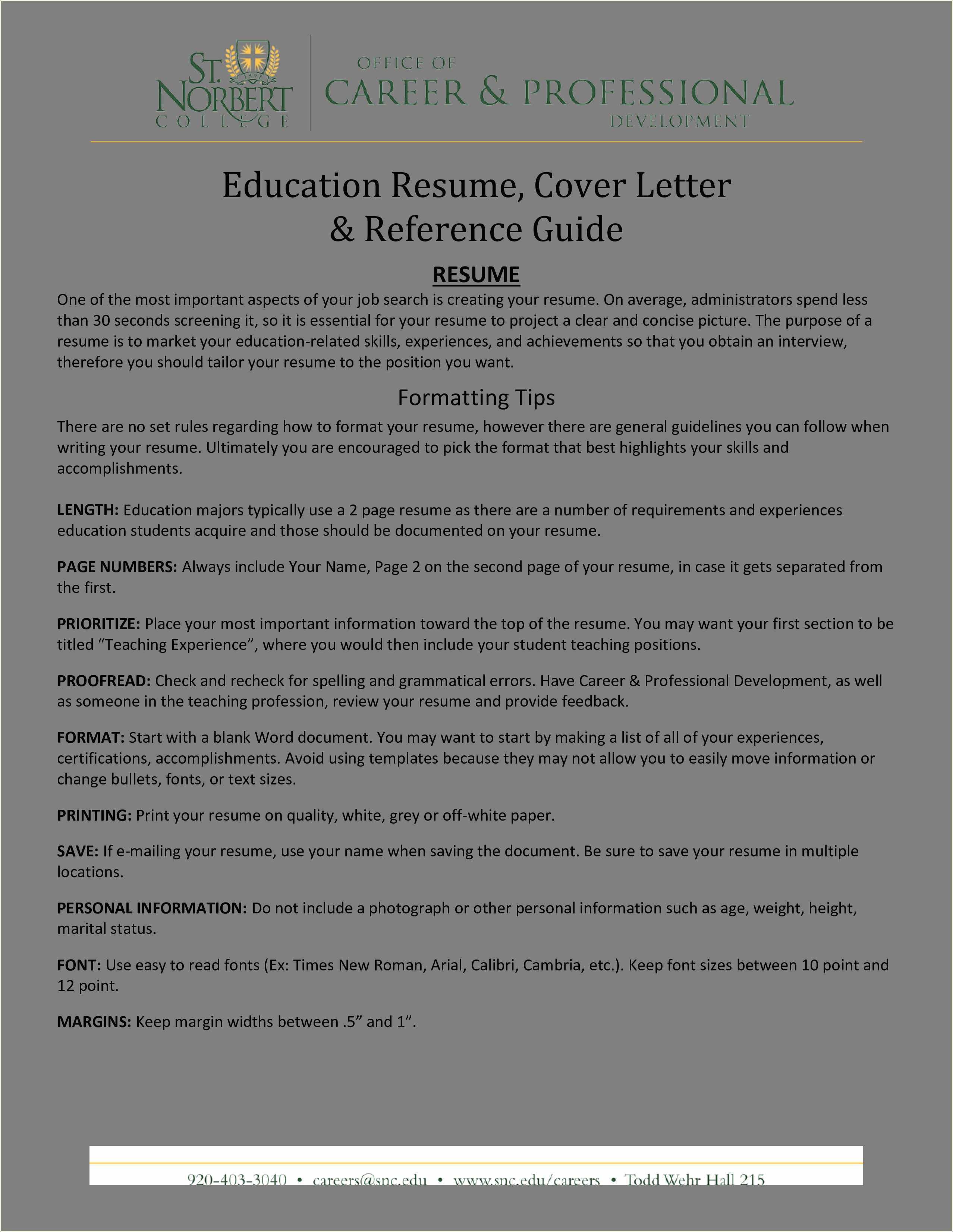 Resume Cover Letter Template For High School Students
