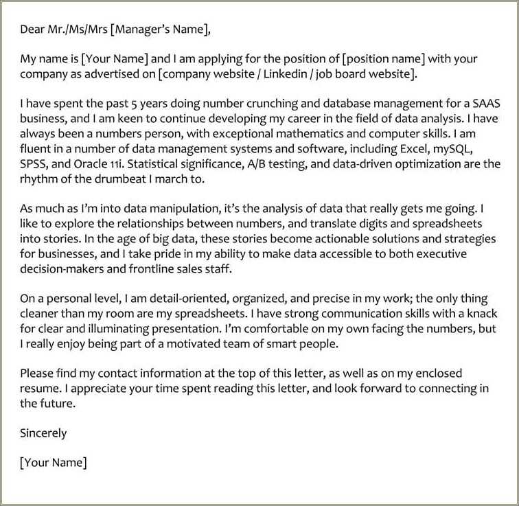 Resume Cover Letter Well Written Organized Clear
