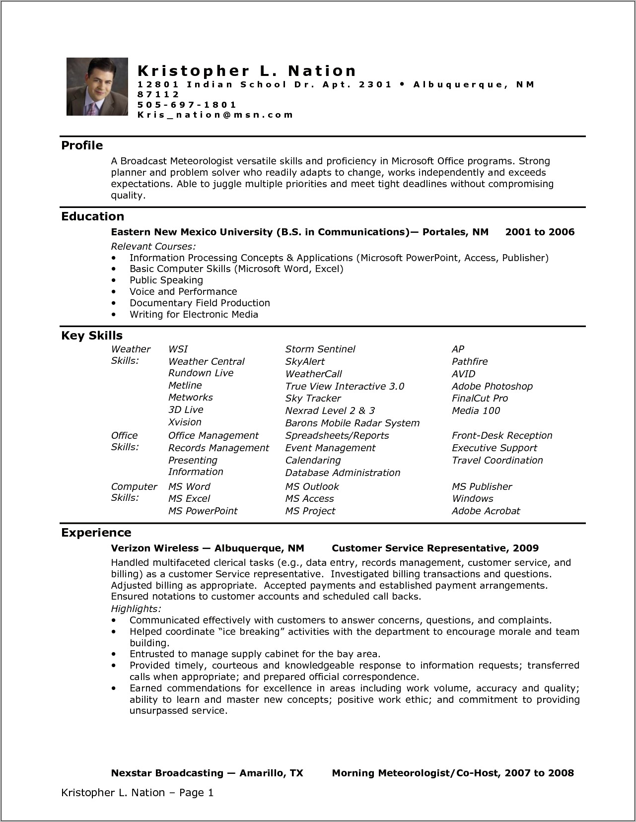 Resume Examples Basic Computer Skills