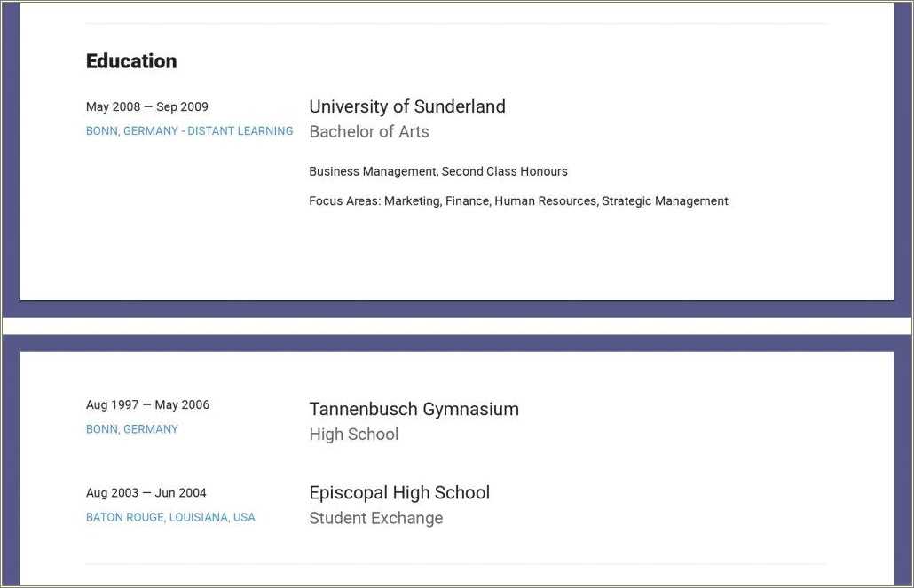 Resume Examples Education Section High School