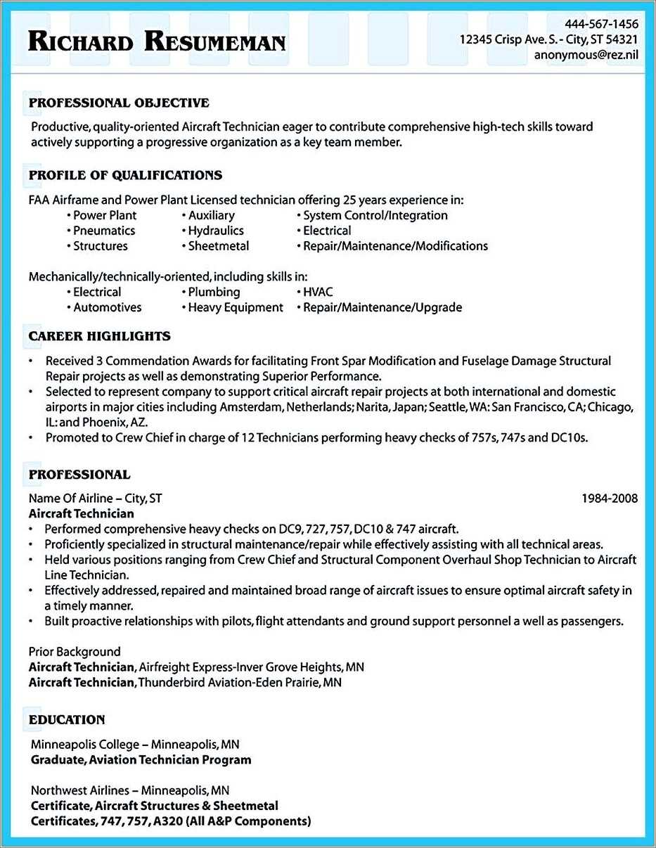 Resume Examples For Assembly Line Worker