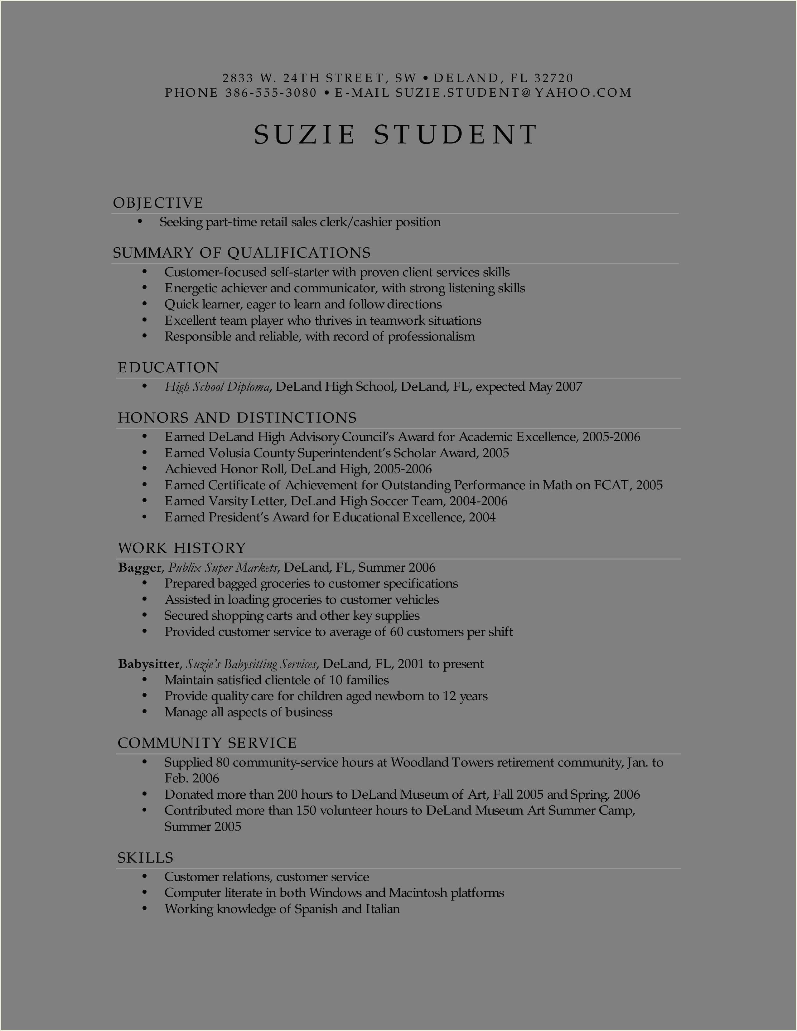 Resume Examples For Teens In High School Resume Example Gallery resume-examples-for-teens-in-high-school-resume-example-gallery
